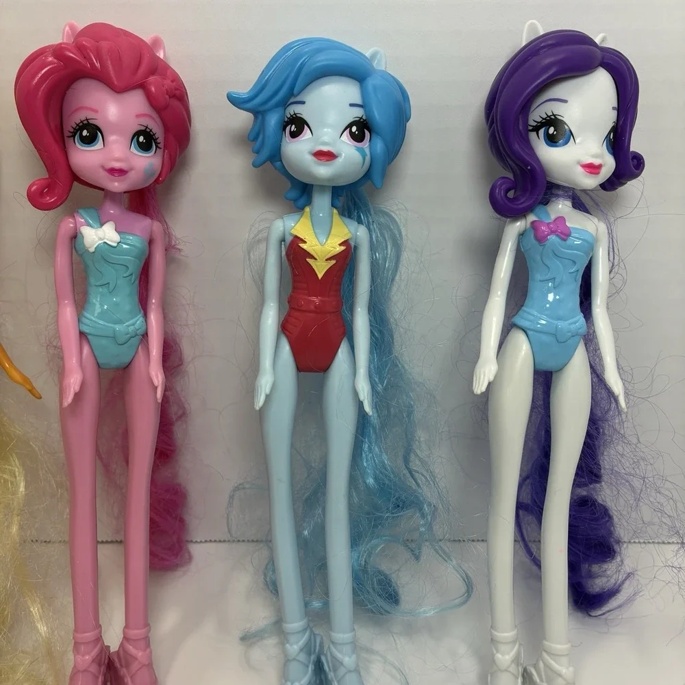 My Little Pony Equestria Girls Doll Lot of 5 Pinkie Pie Rarity Rainbow Dash 9